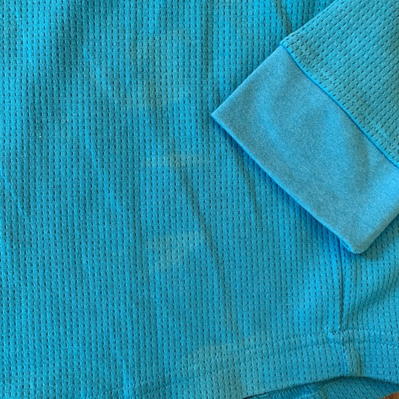 Under Armour Shirt Mens Small Light Blue Waffle Knit Thermal Coldgear Loose - Picture 4 of 7